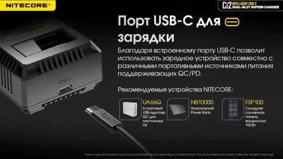 Зарядное устройство для аккумуляторов Nitecore Ci2 (на 2 канала) Винница