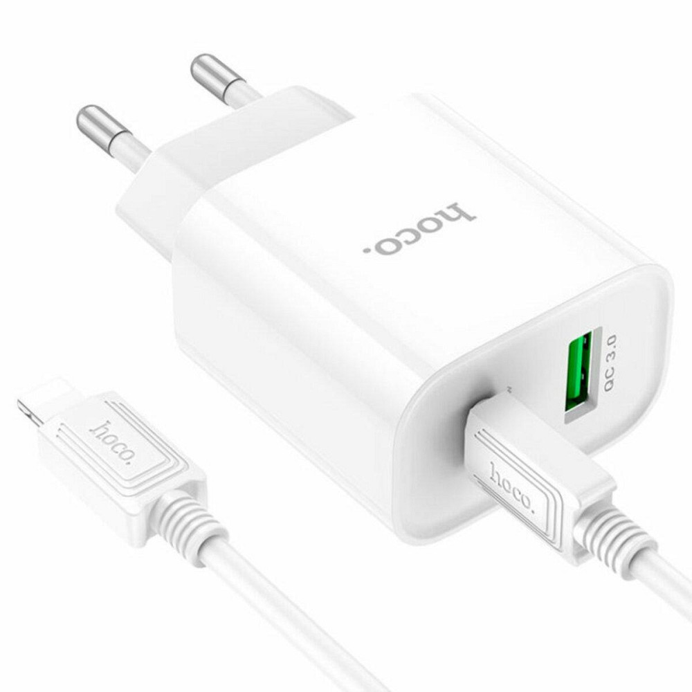 Мережевий зарядний пристрій HOCO C80A Plus Rapido PD20W+QC3.0 charger set, колір білий 6931474779892 Одеса - фото 4