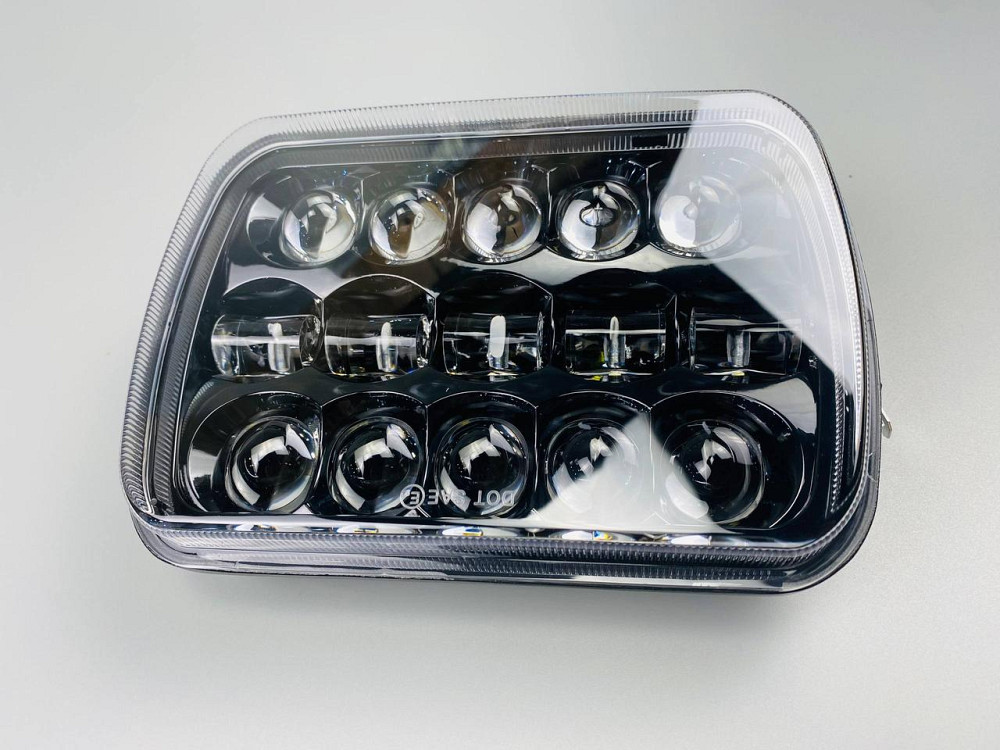 Фара LED прямокутна 95W 5х7 дюйм  (ближній + дальній) 3D лінза Мукачево - фото 6