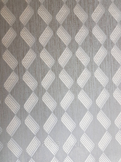 Шпалери метрові вінілові на флізелін Marburg Villa Romana геометрія смужки зигзаг сріблясті на темно сірому Київ - фото 1