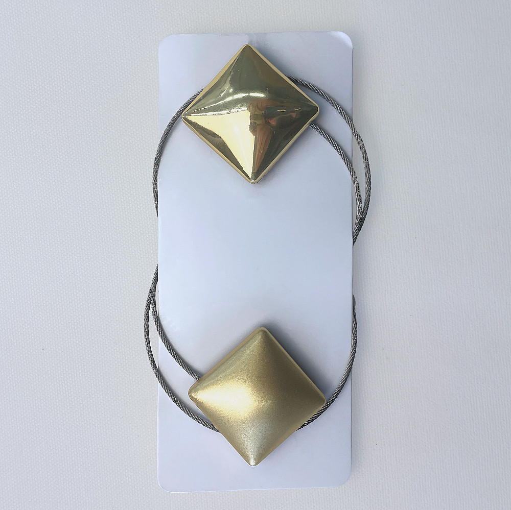 Магниты для штор и гардин Квадрат двусторонние набор 2 шт Золотистый (81-280) Киев - изображение 7