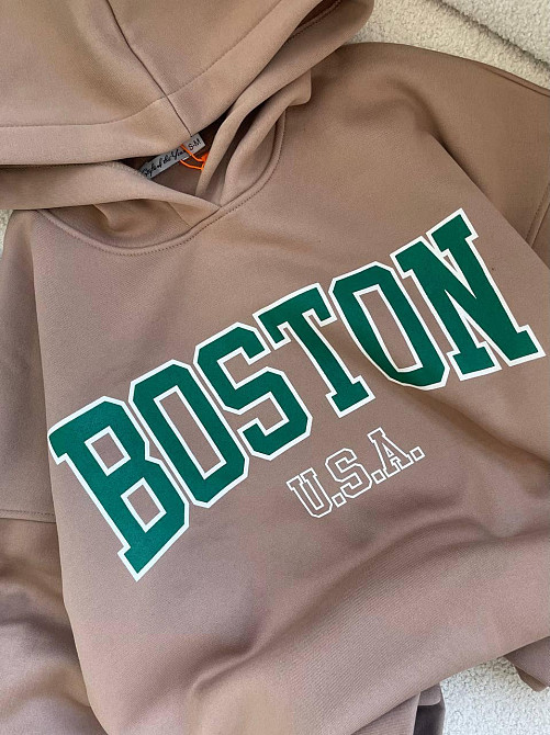 Женская теплая стильная худи оверсайз с капюшоном трехнить на флисе. Одесса - изображение 8