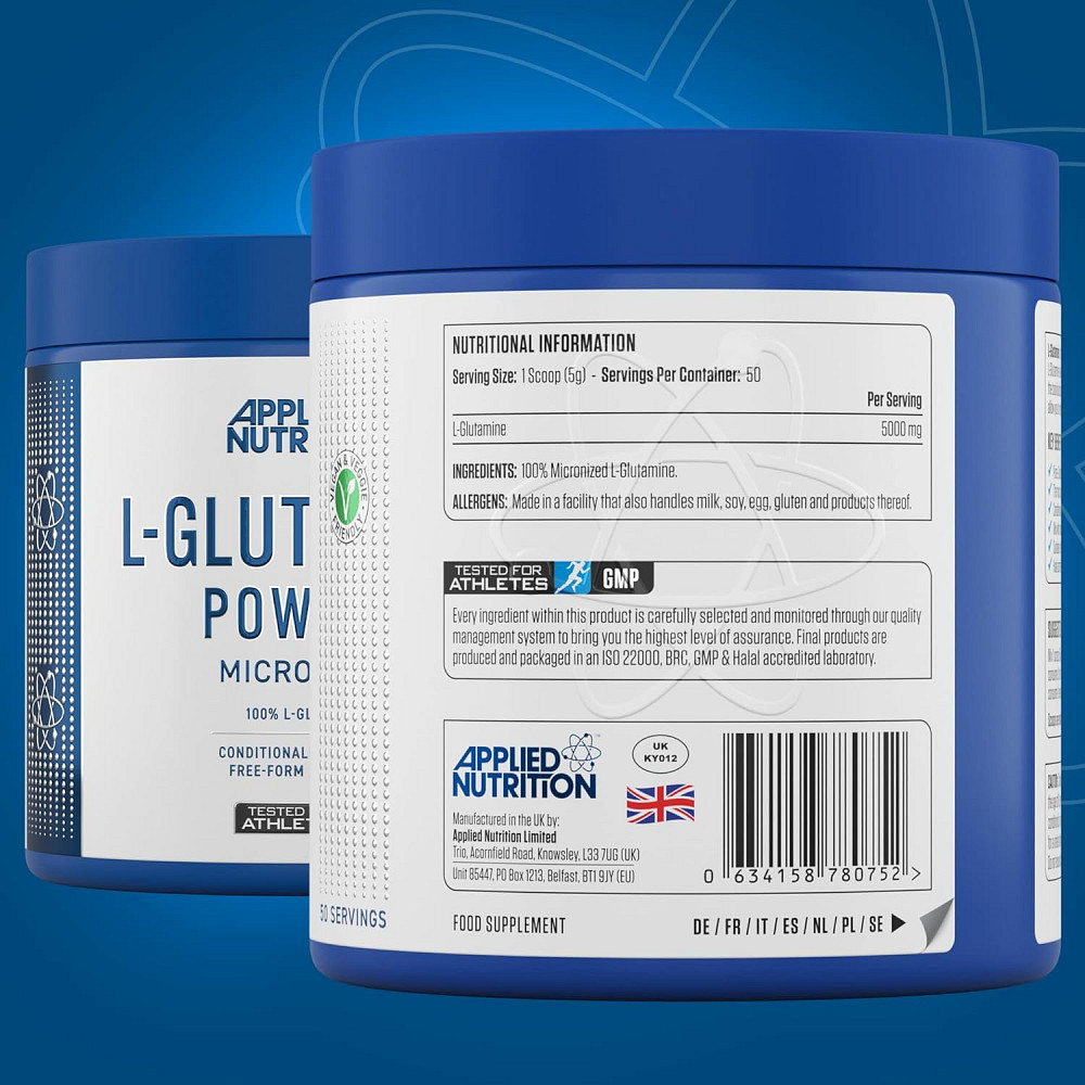 L-глютамін Applied Nutrition L-Glutamine Powder Micronized 250G - 50 Servings Луцьк - фото 2