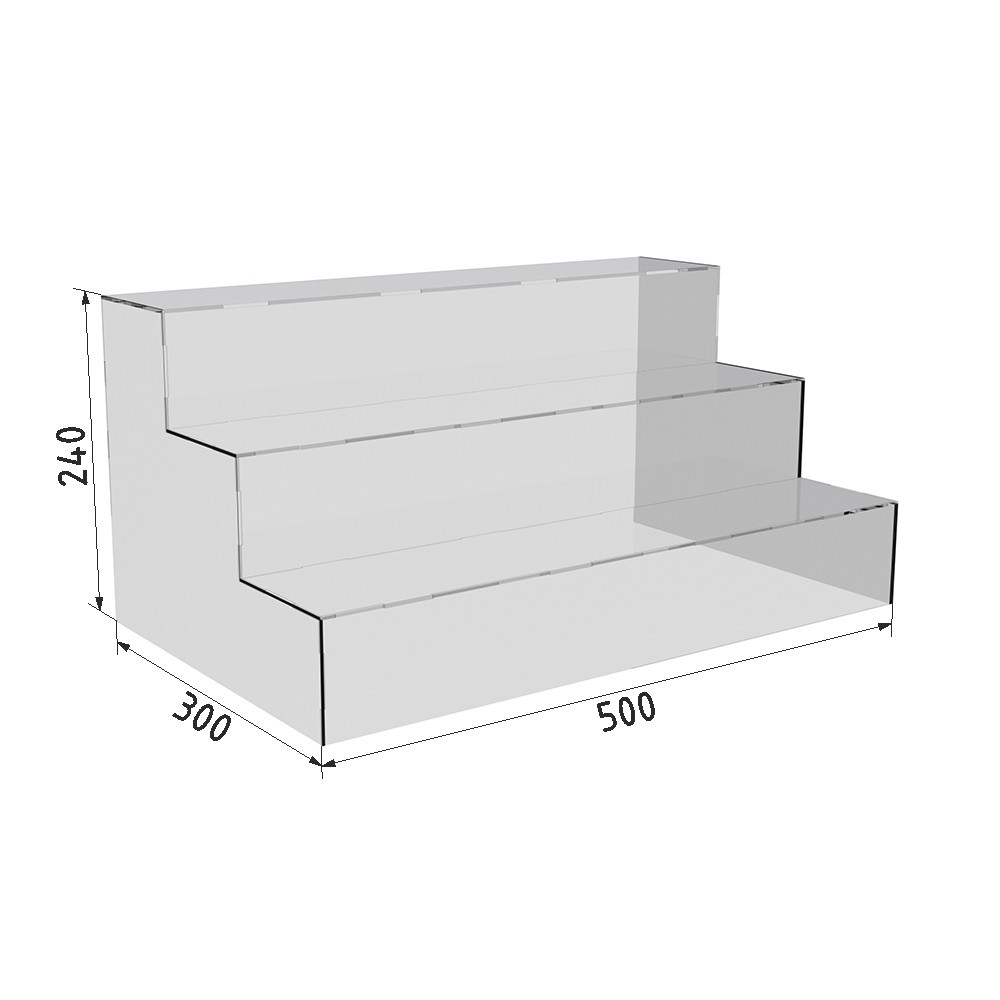 Горка под бокалы EKOSTAR на 3 полки 500х300х240 Киев - изображение 3
