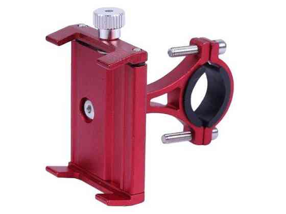 Держатель телефона HFCM-14  (крепление на руль), алюминий, красный Мукачево