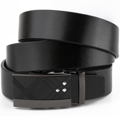 Ремінь Vintage Чоловічий з ромбами на пряжці Чорний (20291) Вінниця - фото 1