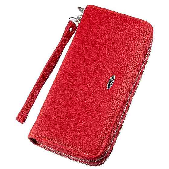 Кошелек женский из зернистой экокожи KIVI 19042 Красный Киев