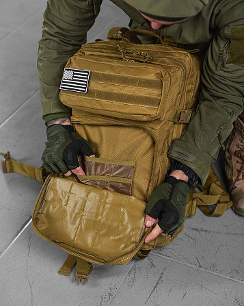 Рюкзак тактический кайот 45л 800D Silver Knight USA ВТ6388 Киев - изображение 17