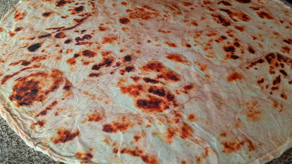 Плед Лаваш Поджаренный170 см ОРИГИНАЛЬНОЕ ФОТО 3D принт бурито покрывало в виде лаваша Кременчуг - изображение 5