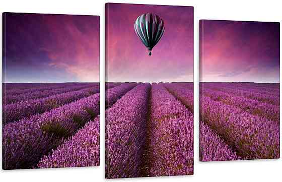 Модульная картина в гостиную / спальню Лаванда Art-619_3 70x130 см Киев