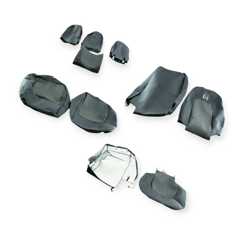 Чохли mercedes sprinter (1+2) 2016-> фургон, роздільна "тканина" сірі салону Мукачево - фото 1