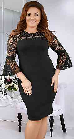 Гарне плаття великого розміру з гіпюром (54) Київ