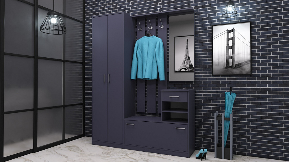 Передпокій Соло-3, Антрацит, 1600/400/2100 Львів - фото 2