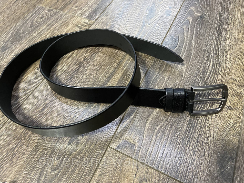 Класичний брючний чоловічий ремінь ST Leather 35 мм (чорний) Київ - фото 2