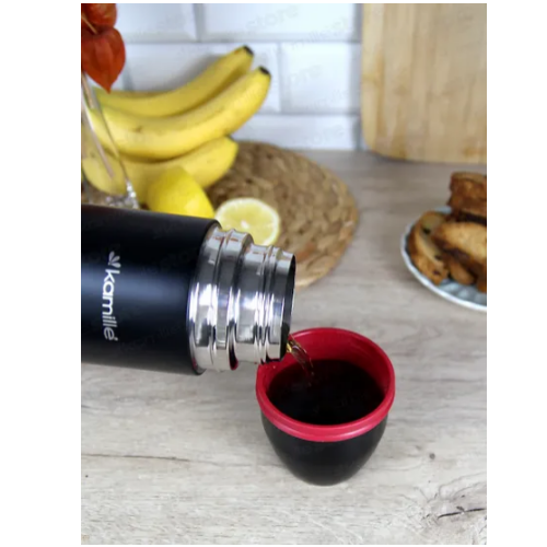 Термос 1000мл з пластик.вставками нержавіюча сталь (червоний,блакит.,зелен.,фіолет.) KAMILLE 2059B Житомир - изображение 19