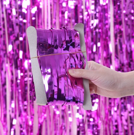 Дождик для фотозоны длинный 4 м на 1 м малиновый Киев - изображение 2