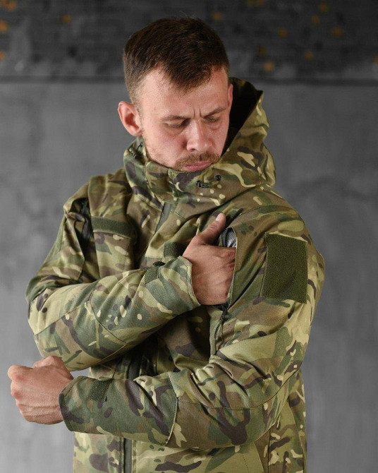 Тактична куртка чоловіча мультикам на підкладці тепла омніхіт зберігає тепло тіла M Одеса - фото 8