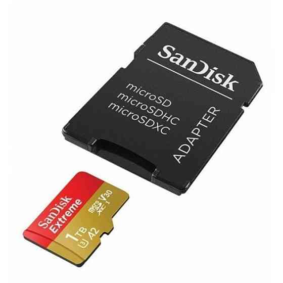 microSDXC (UHS-1 U3) SanDisk Extreme A2 1TB class 10 V30 (R190MB/s,W130MB/s) (adapter SD) Київ