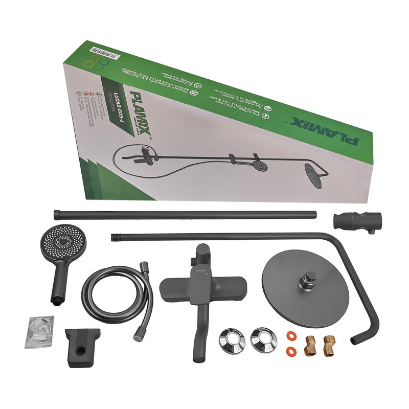 Душова колона зі змішувачем Plamix Lucas-009-J Graphite (Колір графіт) (PM6102)   ( 27197 ) Харьков - изображение 6