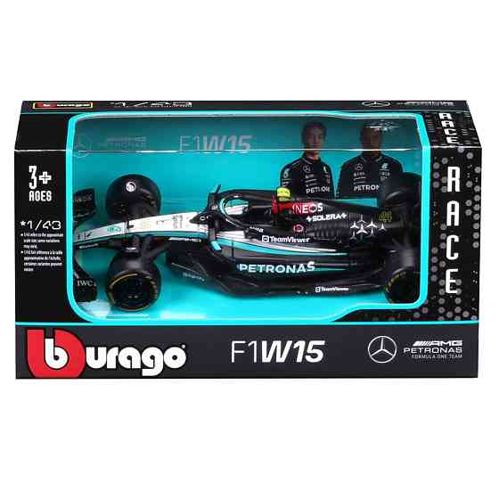 Коллекционная автомодель Mercedes-AMG F1 W15 Performance (2024) Bburago 18-38208, 1:43 масштаб Винница