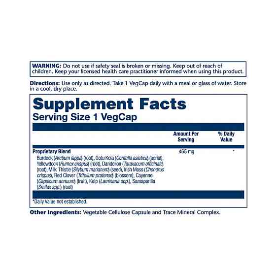 Здоров'я шкіри Solaray Skin Blend SP-4 100 вег капсул Київ