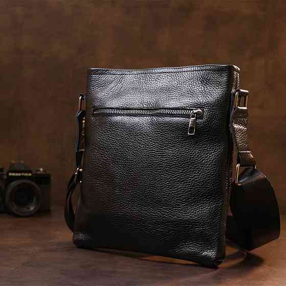 Кожаная стильная мужская сумка через плечо SHVIGEL 11604 Черный Киев