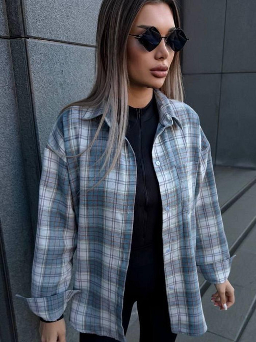 Женская рубашка в клетку (с накатом) Одесса - изображение 4