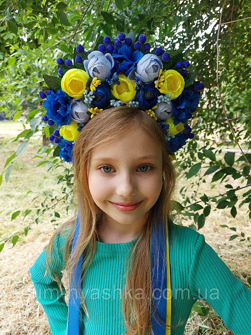 Віночок український вишневий сценічний зі стрічками Кривий Ріг - фото 4