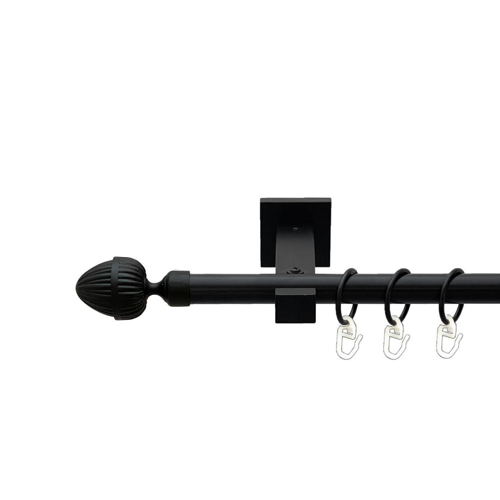 Карниз Orvit Одеон металевий однорядний техно гладка труба кільце металеве Чорний Оксамит 19 мм 300 см (00-00026729) Львів - фото 1