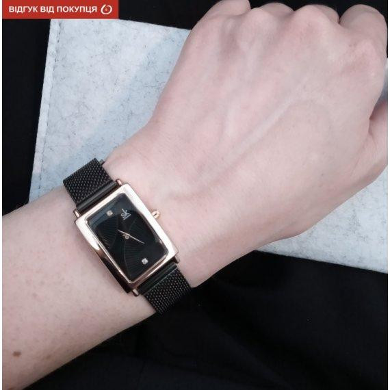 Женские наручные часы Shengke Victoria (Черные) Киев - изображение 3