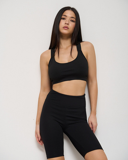 Велосипедки женские в рубчик Nicoletta 10075 L, Черый Киев - изображение 8