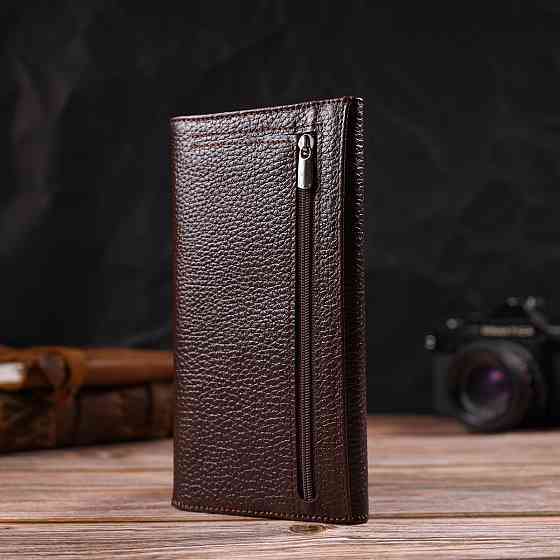 Багатофункціональний гаманець для жінок з натуральної шкіри CANPELLINI 21828 Коричневий Київ