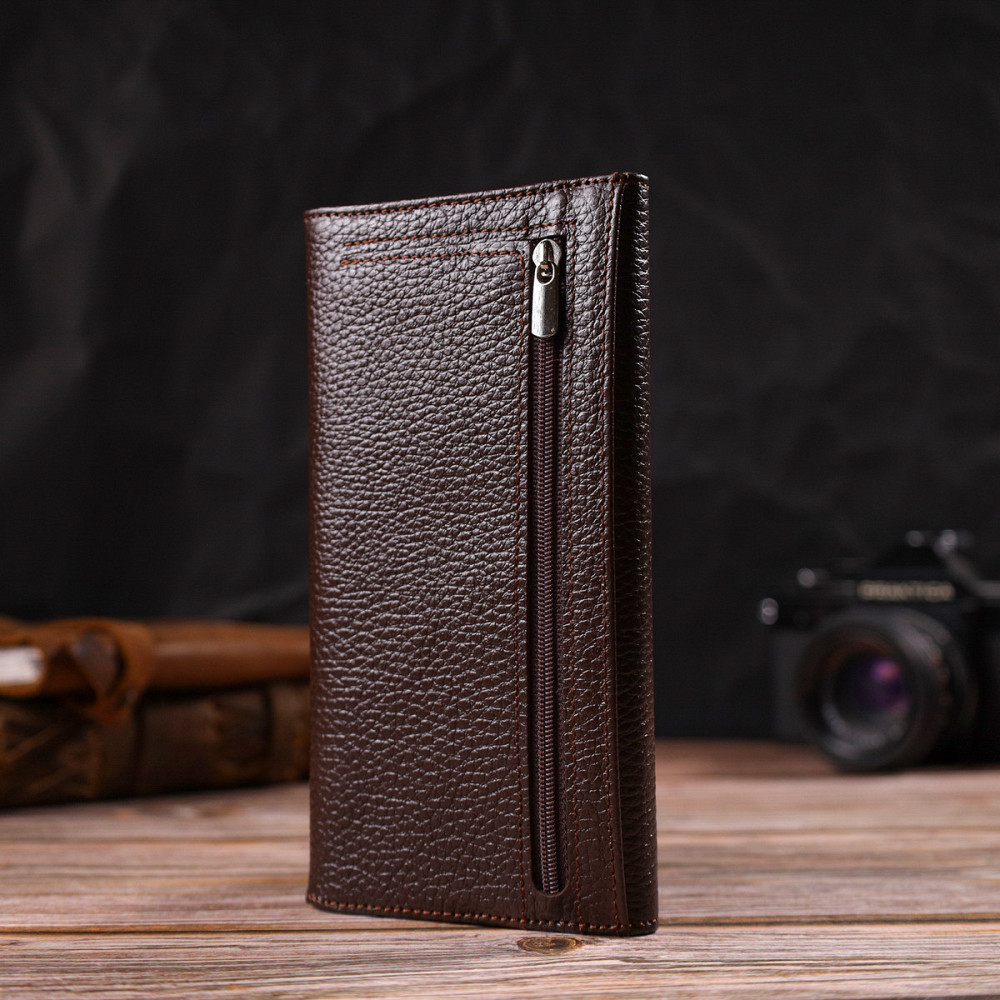 Багатофункціональний гаманець для жінок з натуральної шкіри CANPELLINI 21828 Коричневий Київ - фото 2