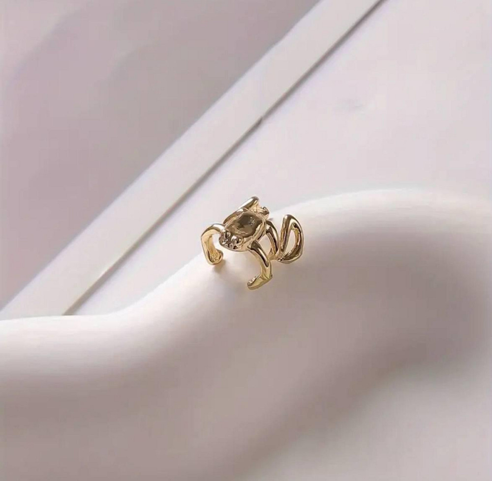 Кафф на ухо в виде лягушки, золотой цвет, без прокола Киев - изображение 4