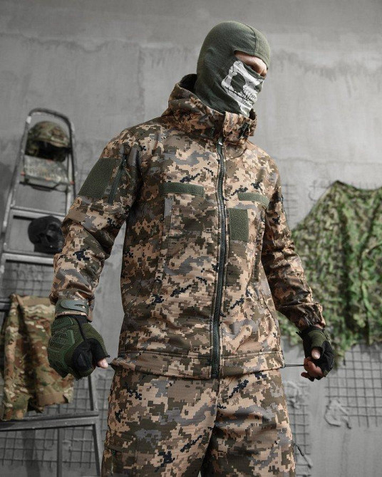 Тактический костюм софтшел REVIVAL  пиксель НП4883 Одесса - изображение 8