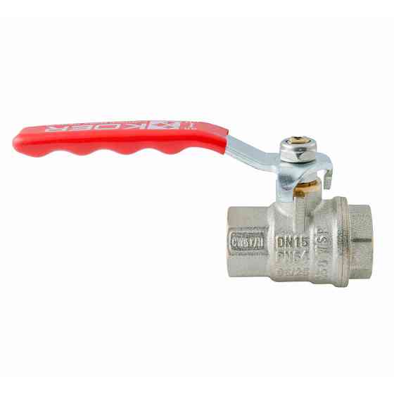 Кран кульовий ГГВ KOER EXTREME KE.214-15 - 1/2" FF ручка "важіль" червона (KR5744) Київ