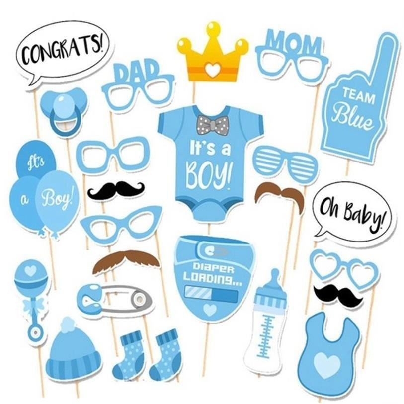 Бутафорія до народження дитини 25 деталей one size блакитний Київ - фото 1