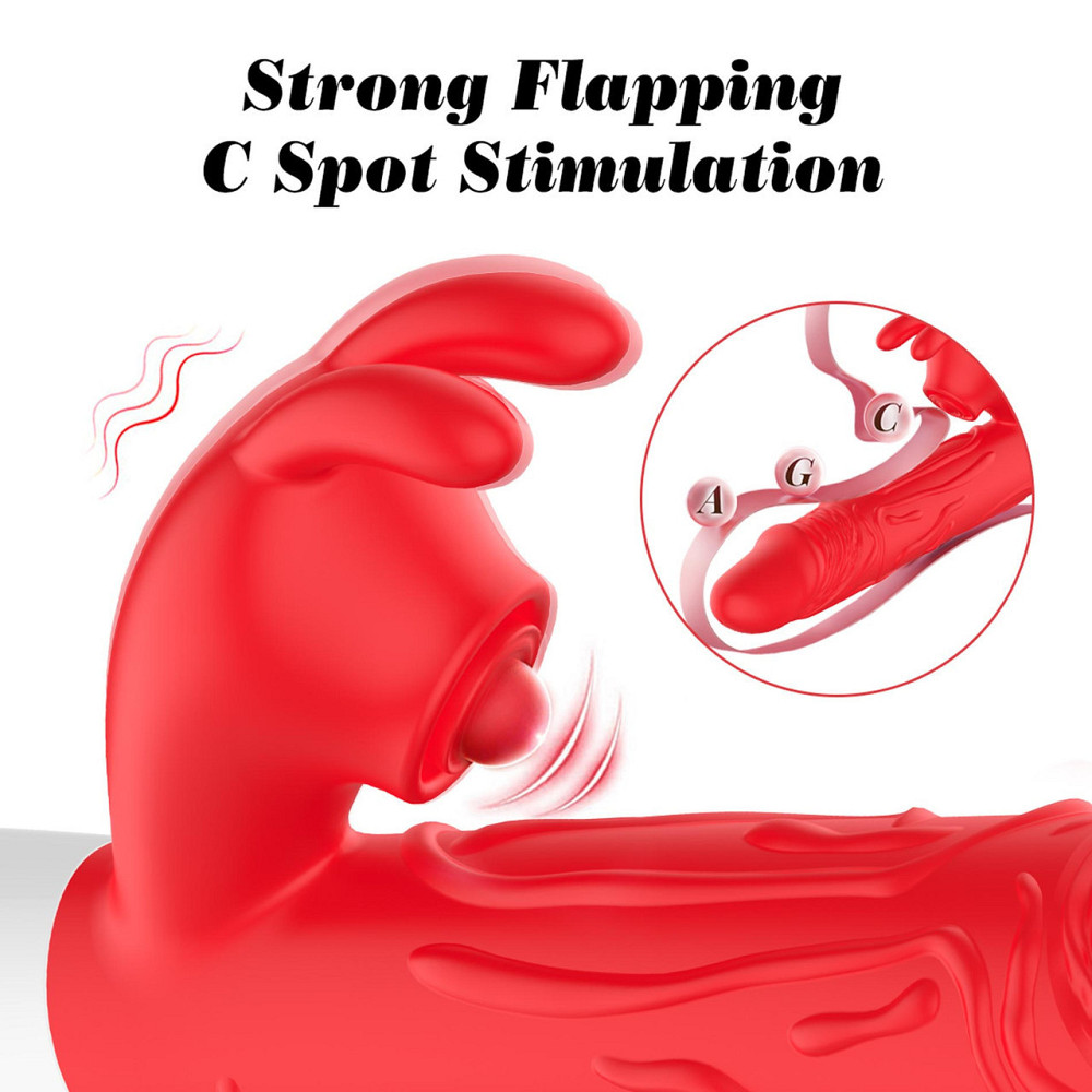 Вібратор B-Series Silicone Vibrator, силіконовий, 10 thrusting and7 Flapping Sex Aura Київ - фото 9