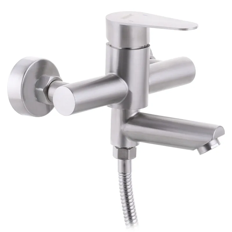 Змішувач для ванни з нержавної сталі SUS304 Zerix Fox-009 Euro ZX3147 з міцним корпусом Харків - фото 1