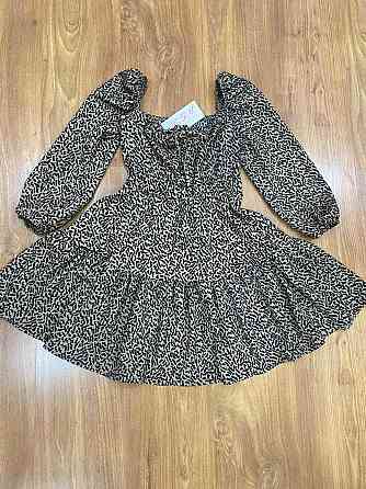 Платье нарядное повседневное леопардовое для девочки подростка 134,146 Николаев