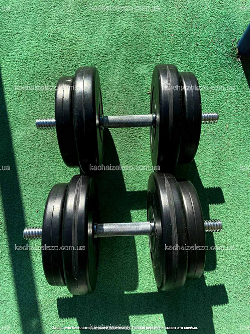Гантелі набірні 2 по 18 кг з ABS покриттям хром грифи Гантелі, гирі, штанги і диски бітумні Київ - фото 6