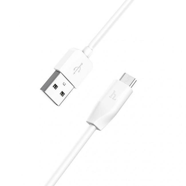Кабель HOCO X1 Rapid Charging Micro-USB 2 м – зарядка та передача даних, міцний, білий Одеса - фото 3
