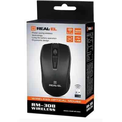 Мишка REAL-EL RM-308 Wireless Black Вінниця