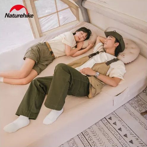 Подушка надувна бесшумна Naturehike CNH22DZ011, бежевий Киев - изображение 4