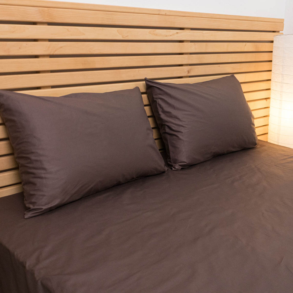 Наволочка на подушку 40х60 см сатин гладкофарбований 135 г/м2 YouStar 1 шт. (Шоколад) Суми - фото 2