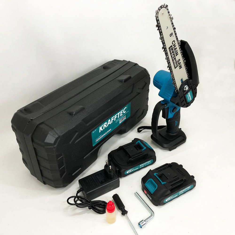 Акумуляторна пила для домашніх робіт Krafftec, Екологічна ланцюгова пила на акумуляторах MU-47 Львів - фото 12