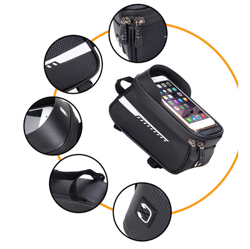 Велосипед сумка для смартфона на раму Wheel Up чорна Бровари - фото 1