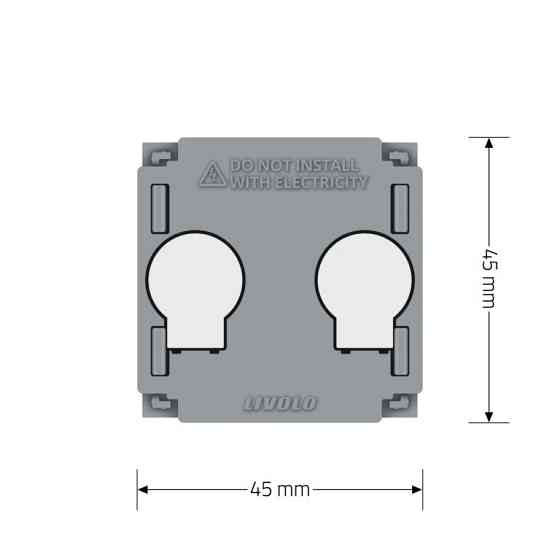 LIVOLO Комплект бездротовий сенсорний вимикач з реле 2 канали LIVOLO білий матове скло Коломыя