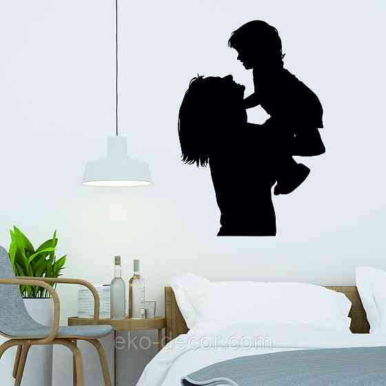 Декоративное настенное Панно «Мать и дитя», Декор на стену 70*62 см, Черный Киев