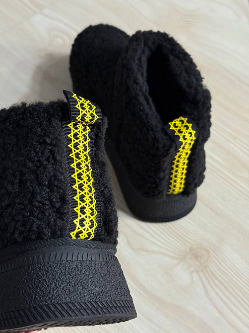 Уггі жіночі Hengji 37-1 з хутром тедді на платформі чорні, 37, 23,5 см Київ - фото 8